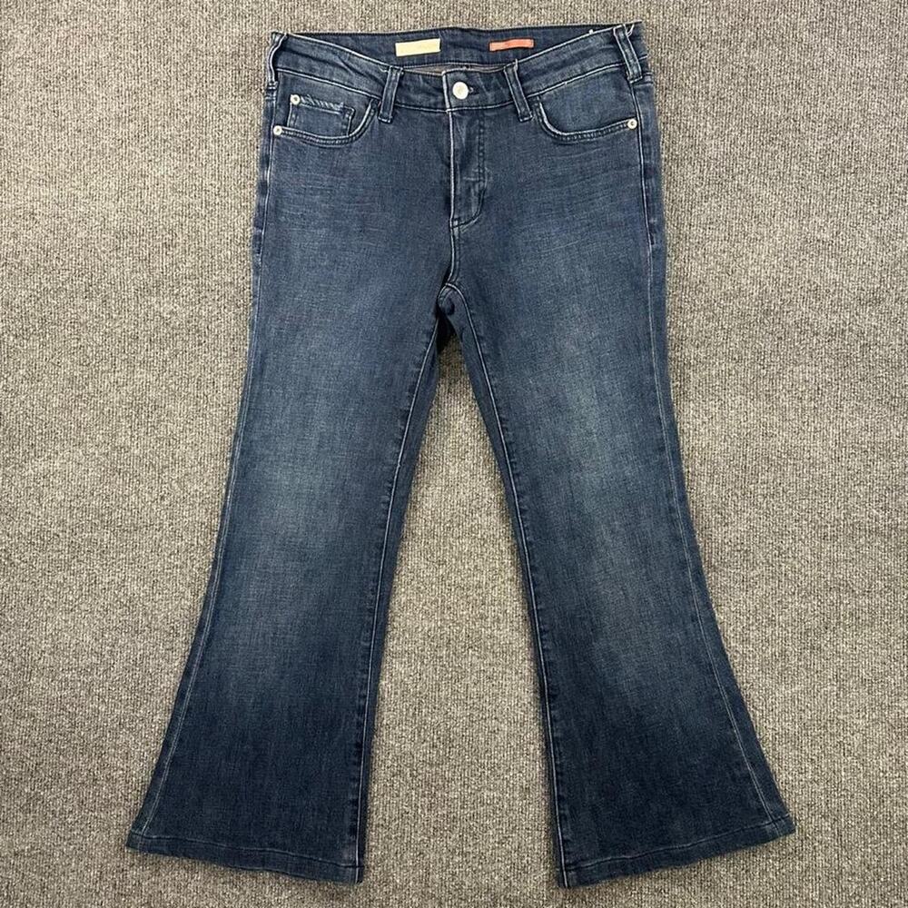 Pilcro Anthropologie Women’s Indira High-Rise Crop Flare Jeans Stretch Denim 28